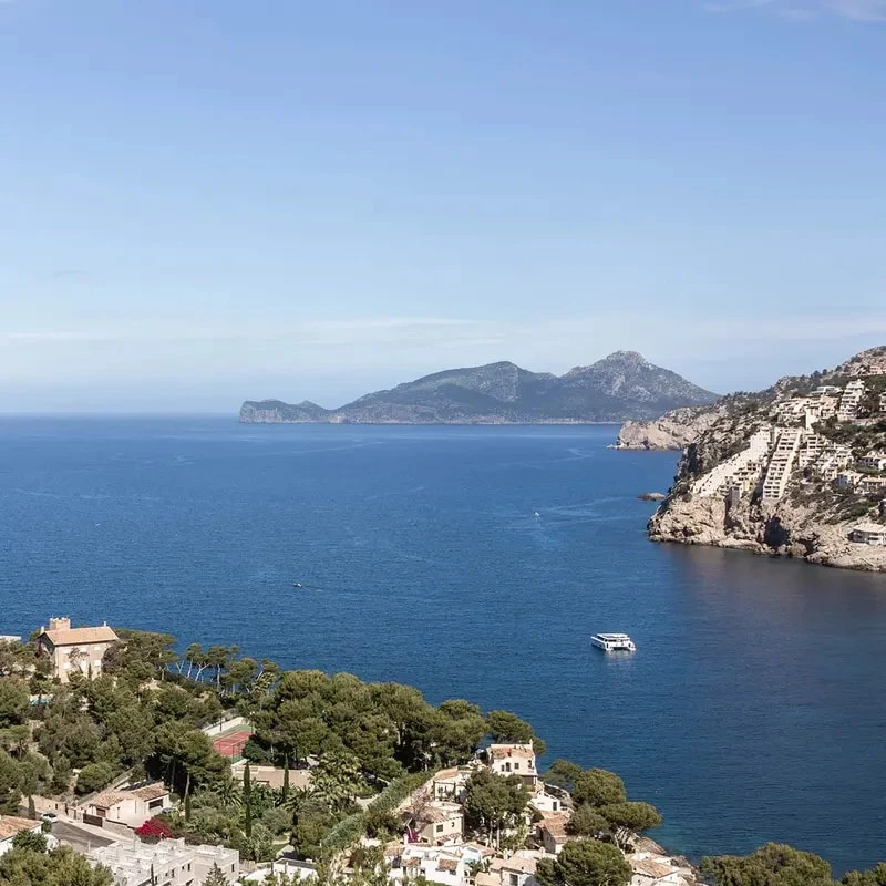 Sea view of Mallorca mountain 