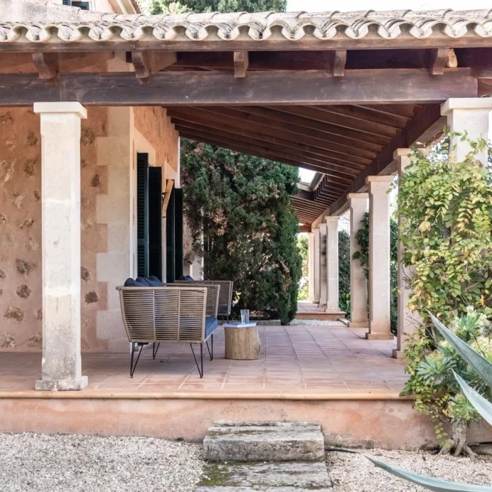 Outdoor porch of a villa 