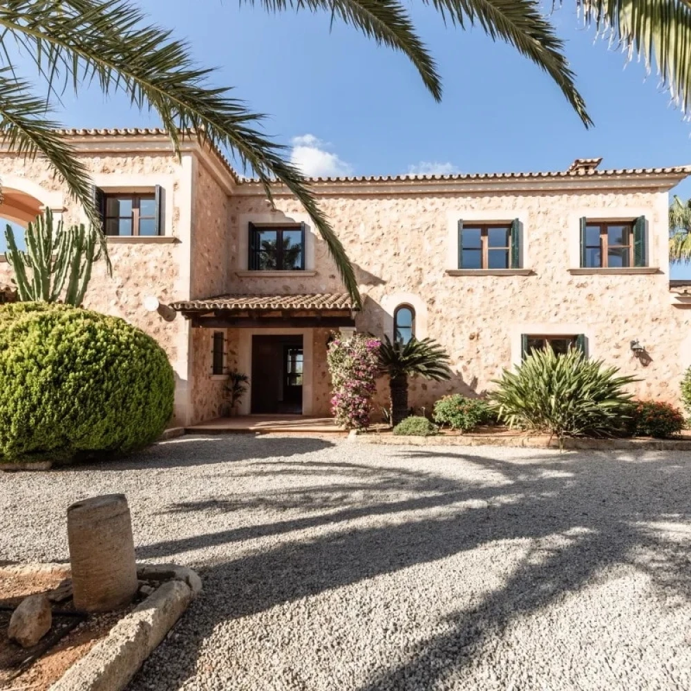 Villa front of building view